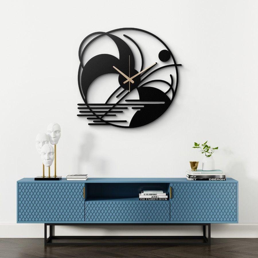 Abstract Geometric Metal Wall Clock | Moonarch Metal Wall Clock