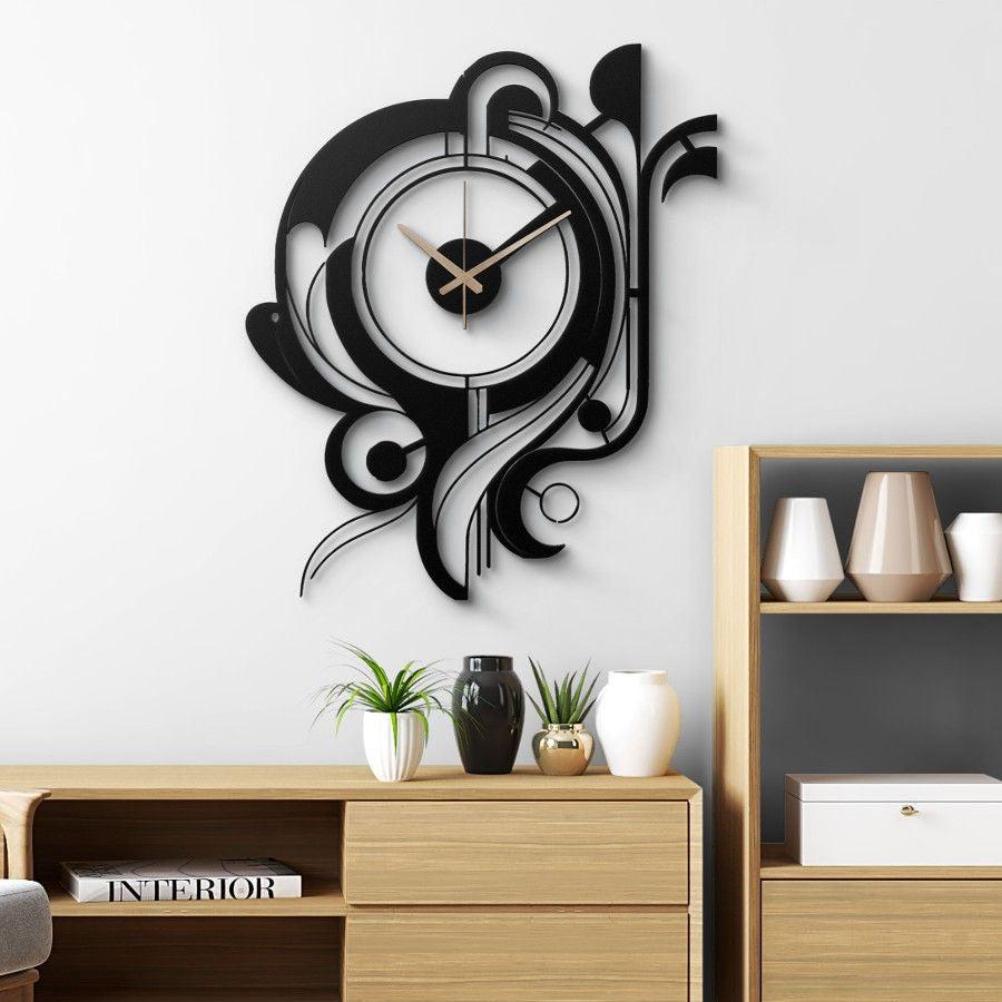 Art Deco Inspired Metal Wall Clock | Moonarch Metal Wall Clock