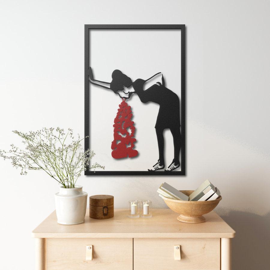 Banksy Lovesick Metal Wall Art | Moonarch Banksy Wall Art