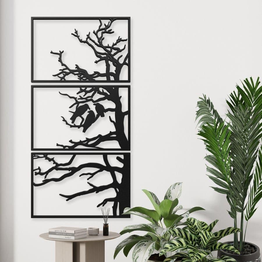 Birds on Tree Branches Metal Wall Art | Moonarch Nature Wall Art