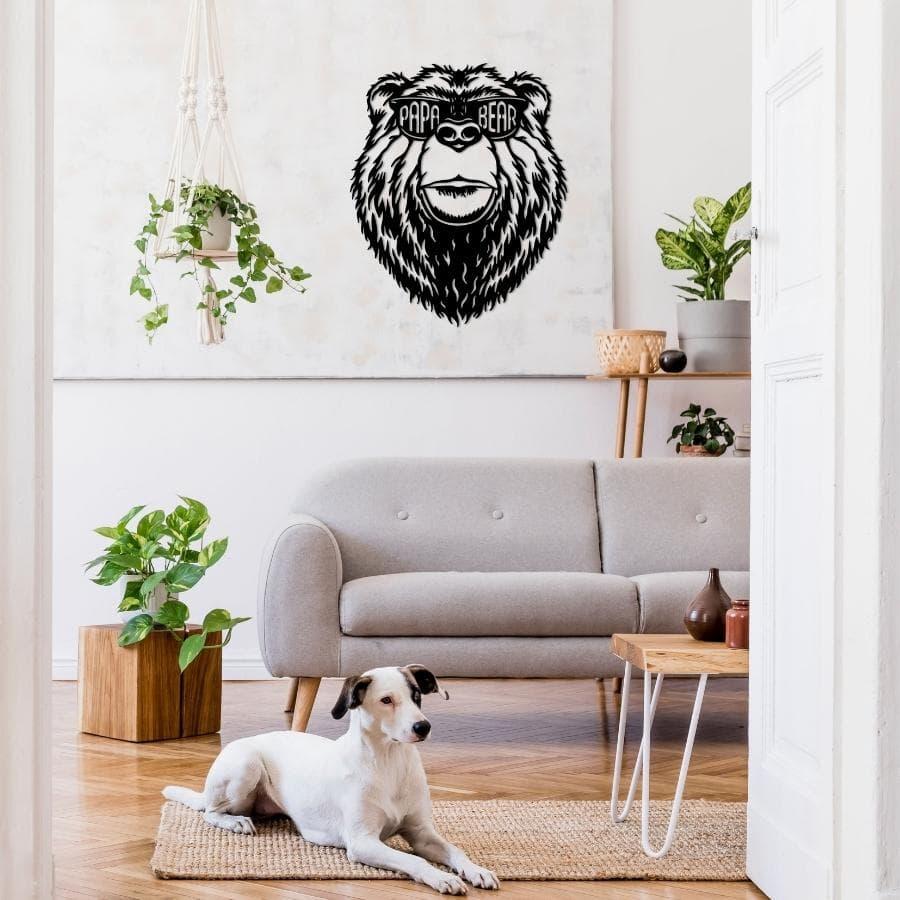 Black Bear Metal Wall Art Decor | Moonarch Metal Wall Decor