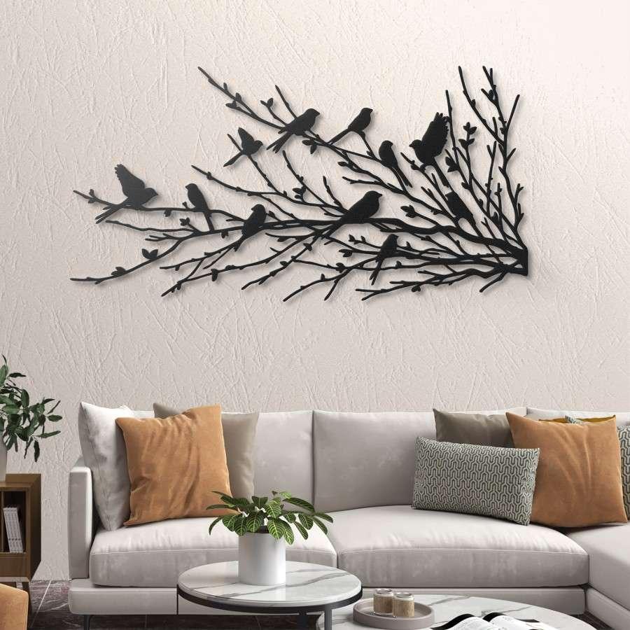 Black Birds in Nature Metal Wall Art | Moonarch Nature Wall Art