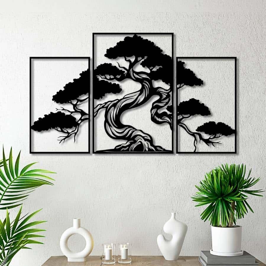 Bonsai Tree Metal Wall Art | Moonarch Nature Wall Art