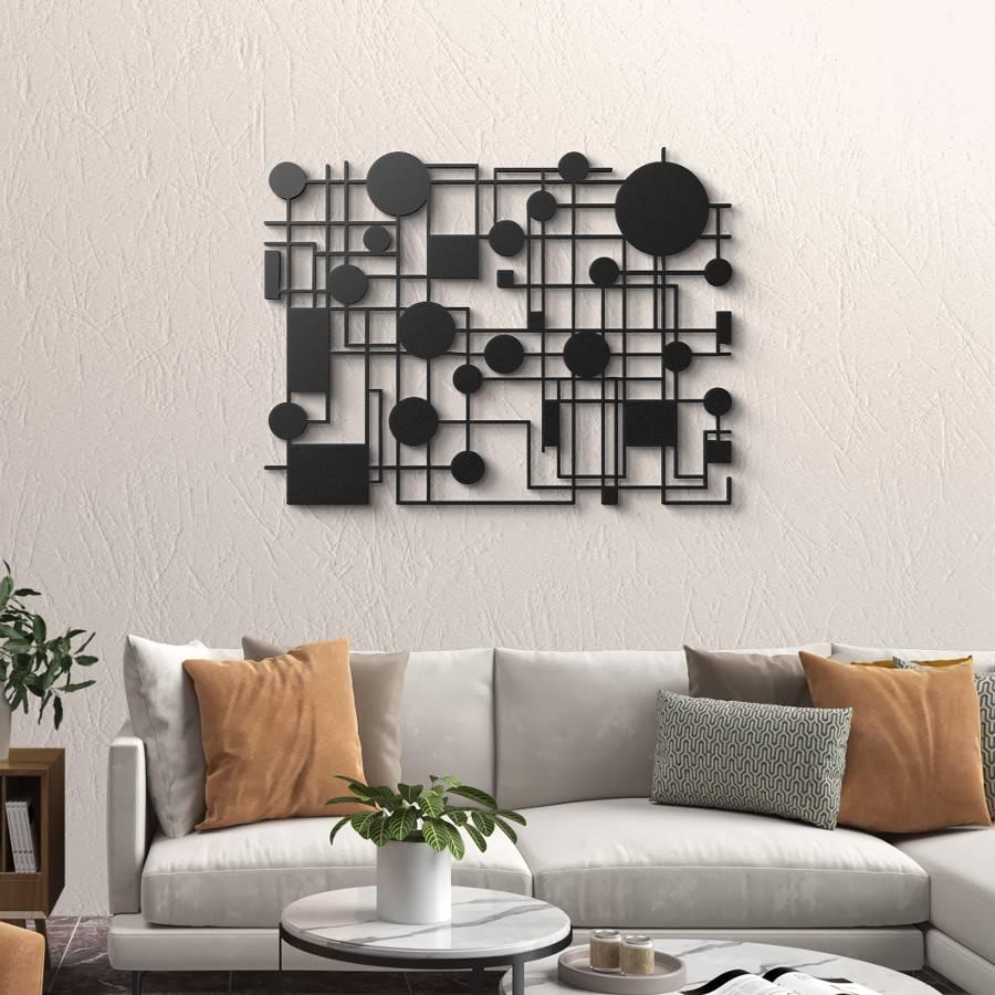 Contemporary Mid Century Modern Metal Wall Art Black | Moonarch Mid Century Wall Art