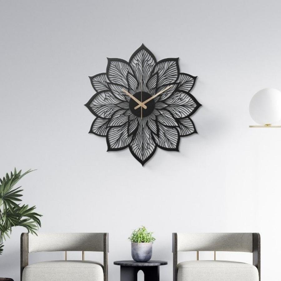 Cool Sunflower Metal Wall Clock for Farmhouse | Moonarch Metal Wall Clock