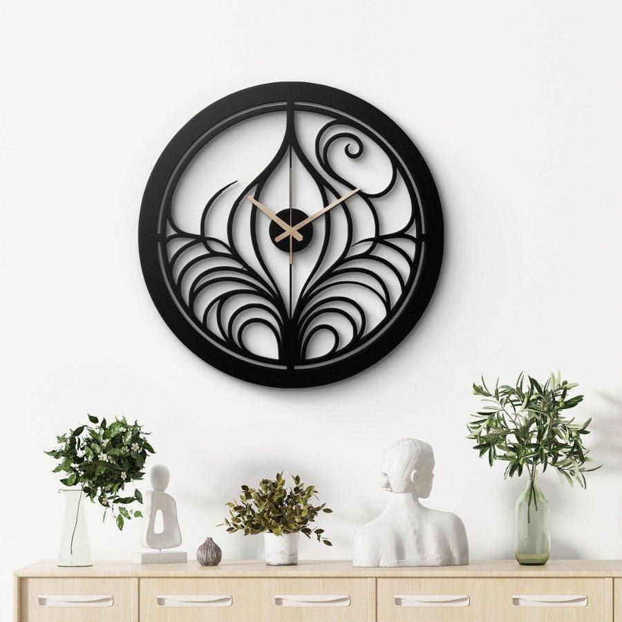 Elegant Art Nouveau Metal Wall Clock | Moonarch Metal Wall Clock