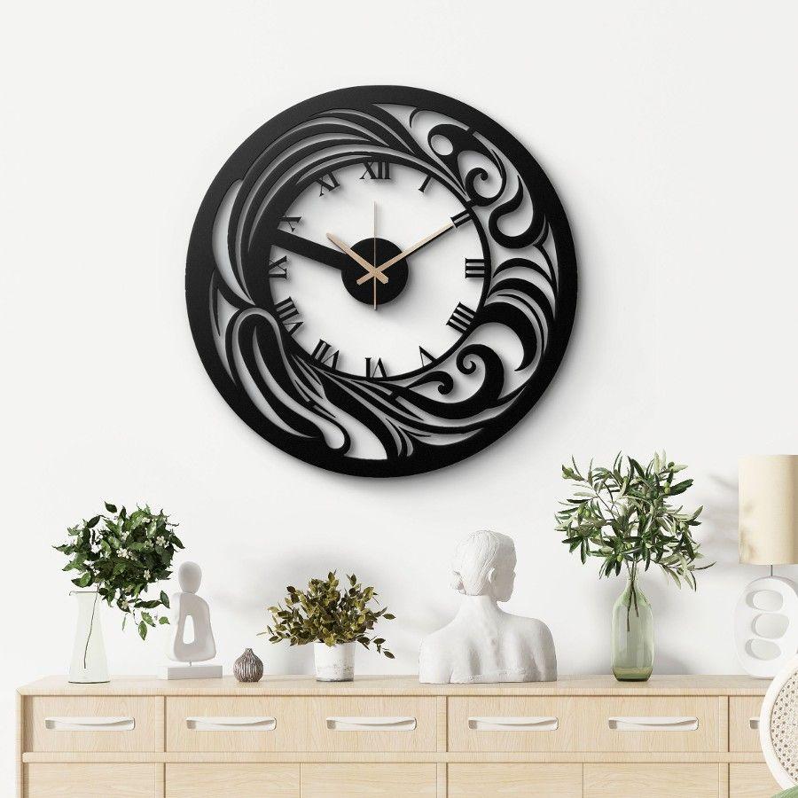 Elegant Black Metal Wall Clock | Moonarch Metal Wall Clock