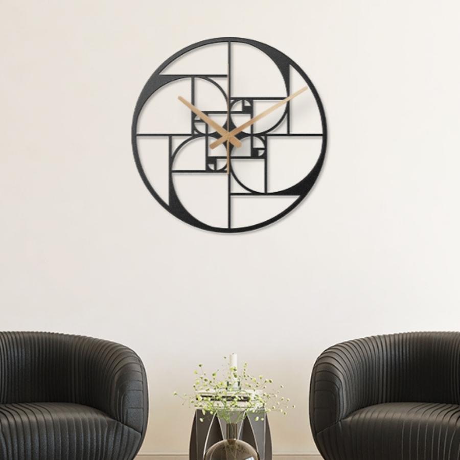 Fibonacci Spiral Metal Wall Clock | Moonarch Metal Wall Clock