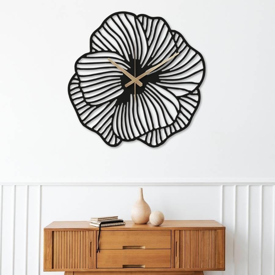 Flowers Metal Wall Clock | Moonarch Metal Wall Clock