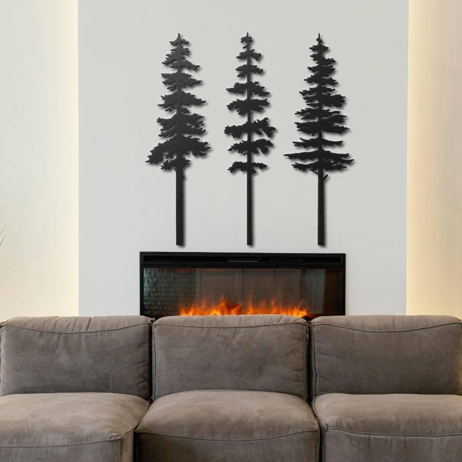 Forest Decor Pine Tree Metal Wall Art | Moonarch Nature Wall Art