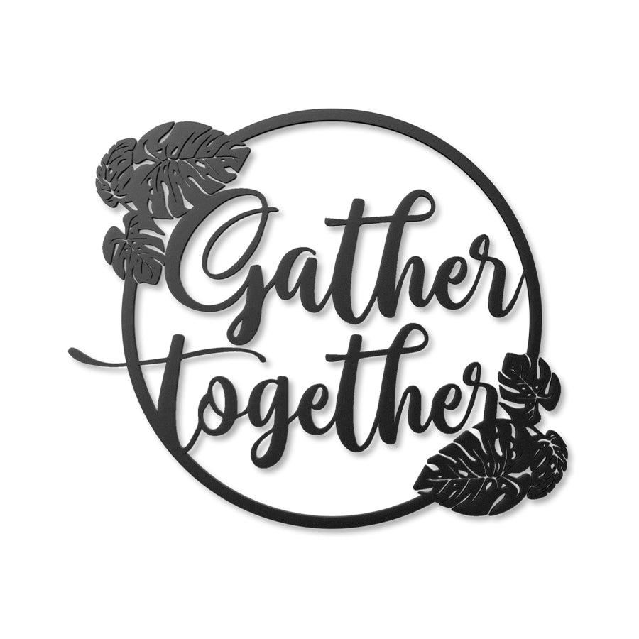 Gather Together Metal Wall Art Decor Black | Moonarch Metal Wall Decor