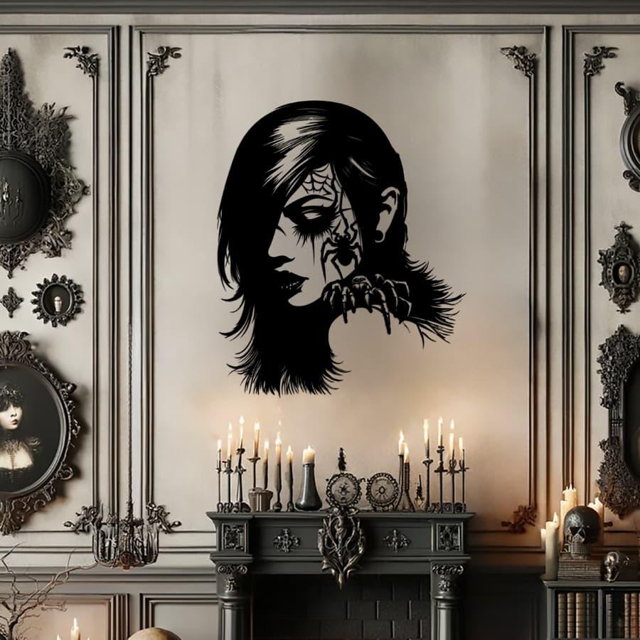 Gothic Beauty Metal Wall Art Black | Moonarch Gothic Wall Art