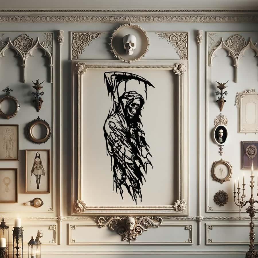 Gothic Reaper Metal Wall Art Black | Moonarch Gothic Wall Art