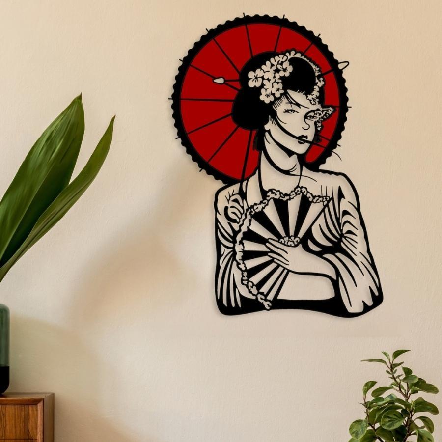 Japanese Geisha Metal Wall Art | Moonarch Japanese Wall Art