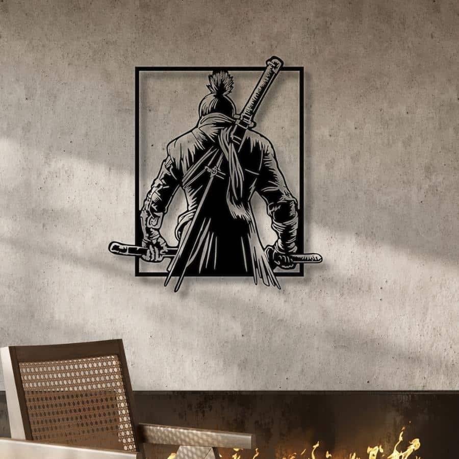 Japanese Samurai Metal Wall Art | Moonarch Japanese Wall Art