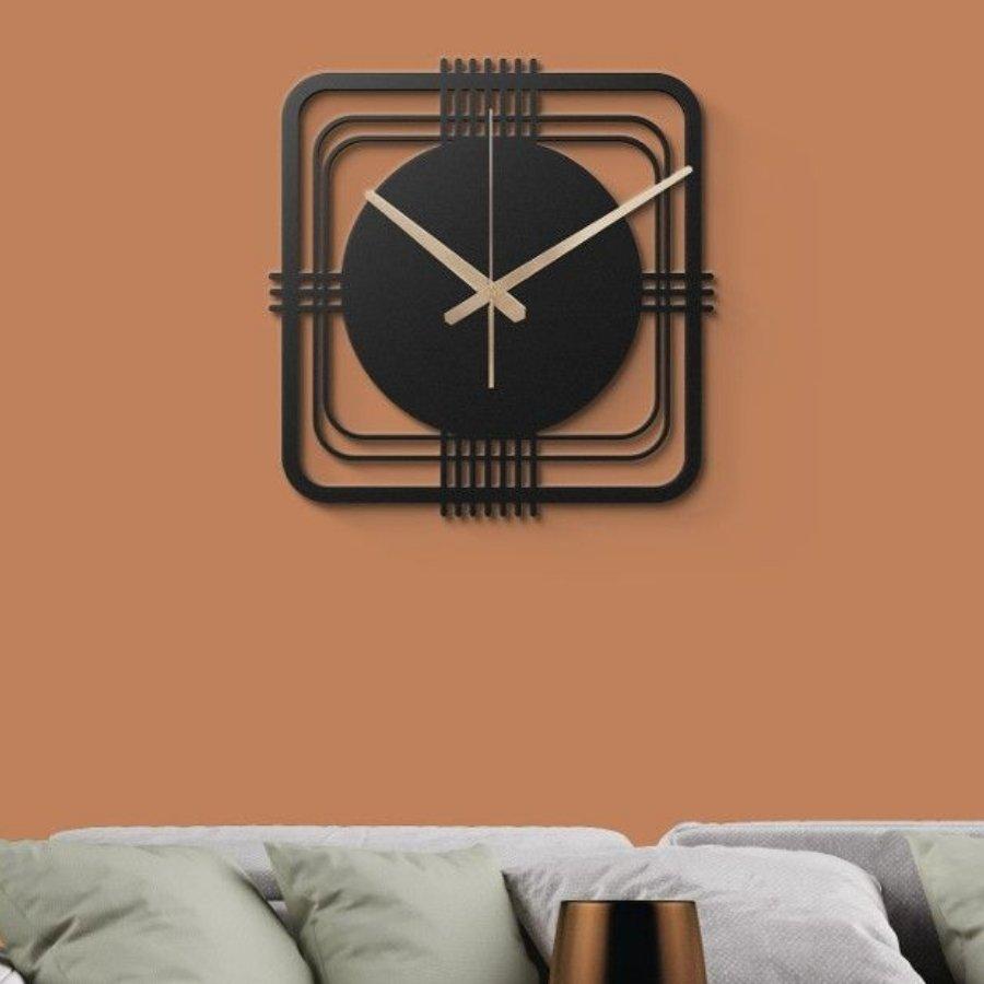 Large Contemporary Square Metal Wall Clock | Moonarch Metal Wall Clock