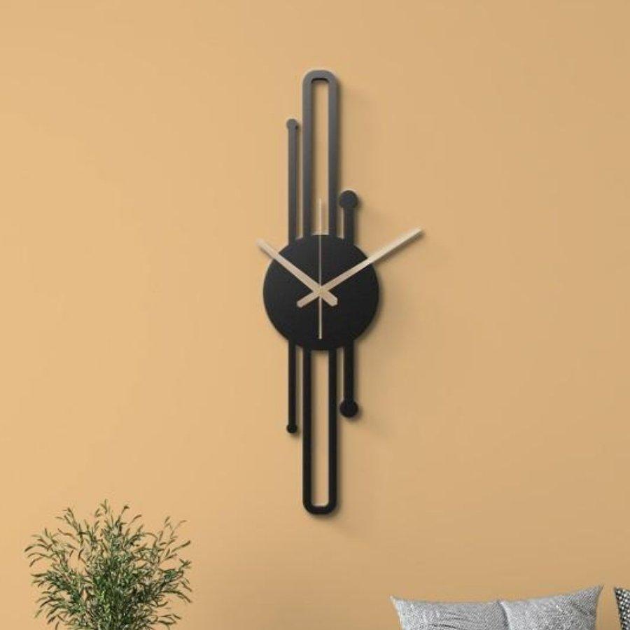 Long Geometric Metal Wall Clock | Moonarch Metal Wall Clock