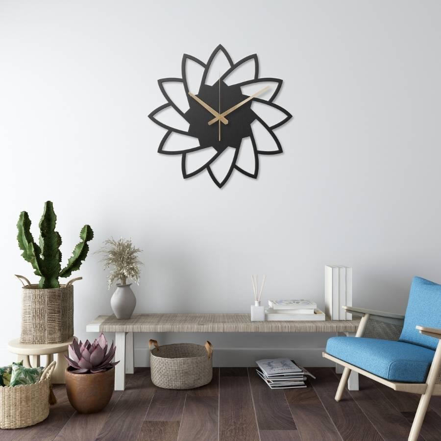 Lotus Flower Metal Wall Clock | Moonarch Metal Wall Clock