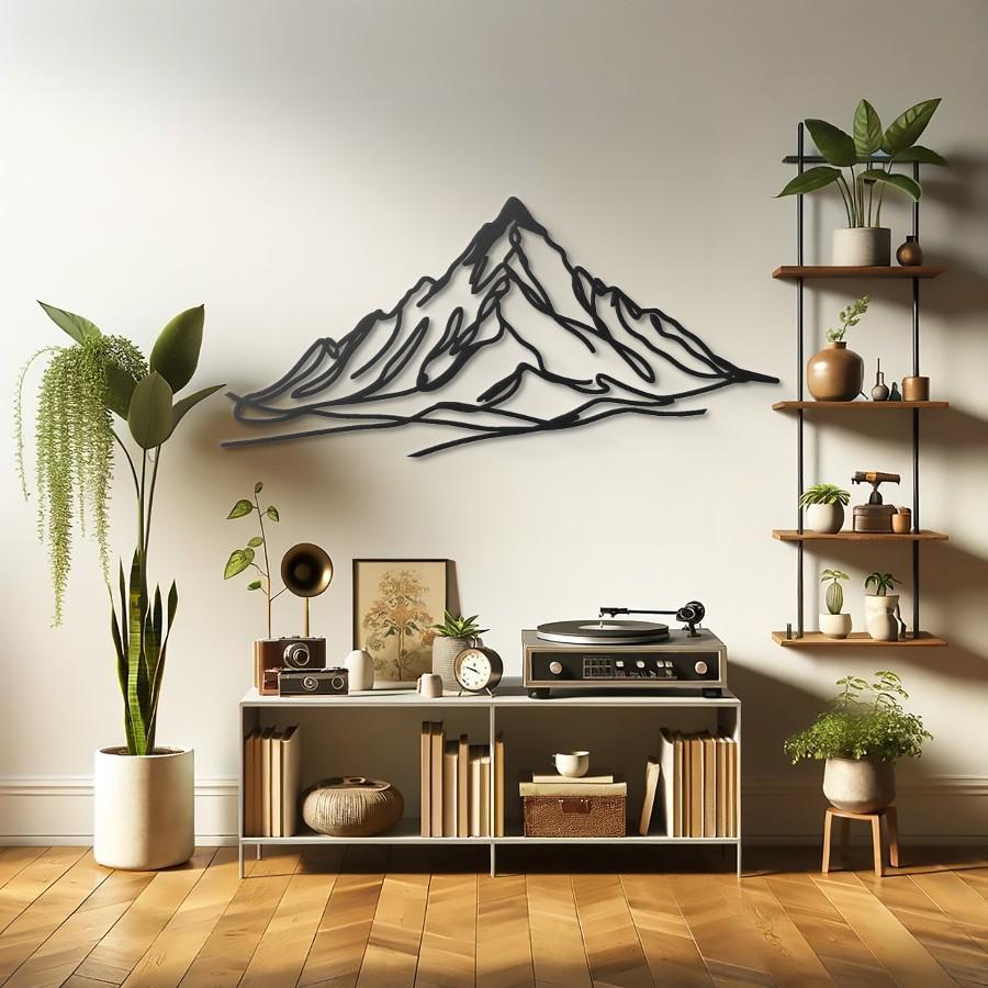 Metal Mountain Line Wall Art | Moonarch Minimalist Wall Art