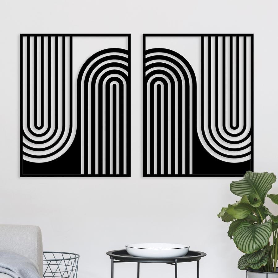 Mid Century Modern Metal Wall Art Set | Moonarch Mid Century Wall Art