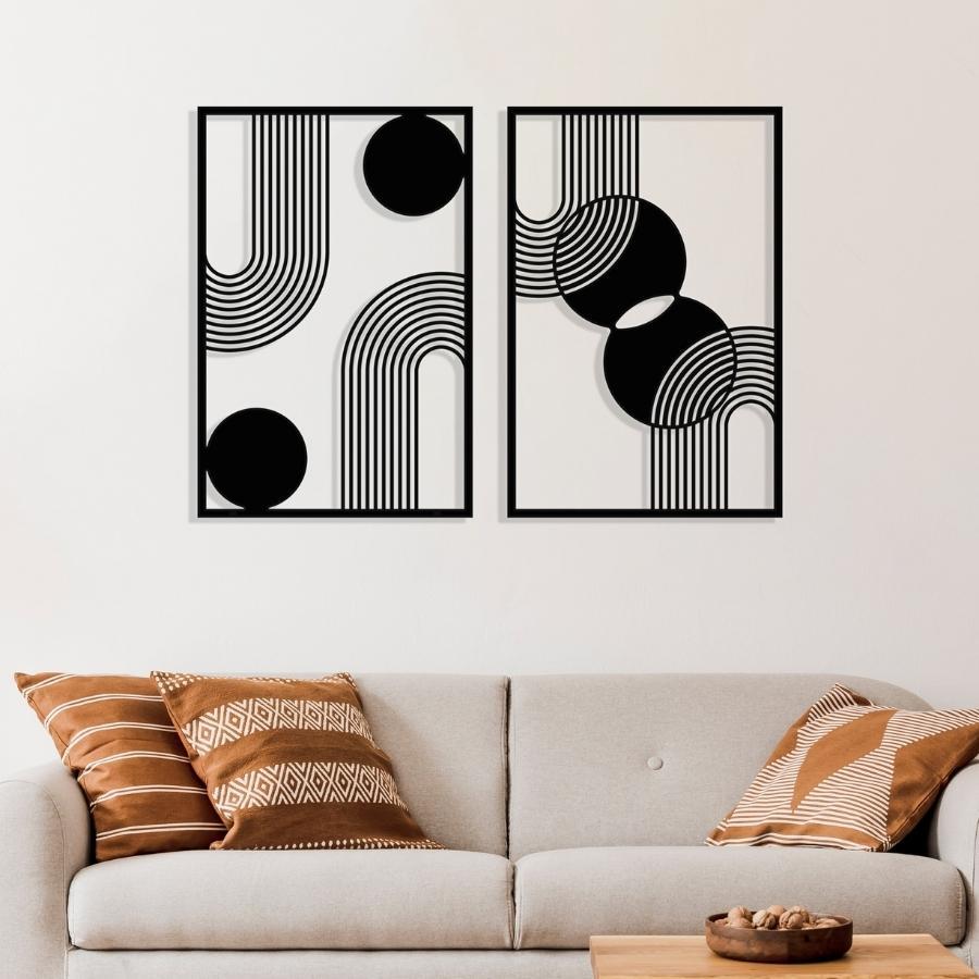 Minimalist Mid Century Modern Metal Wall Art | Moonarch Mid Century Wall Art