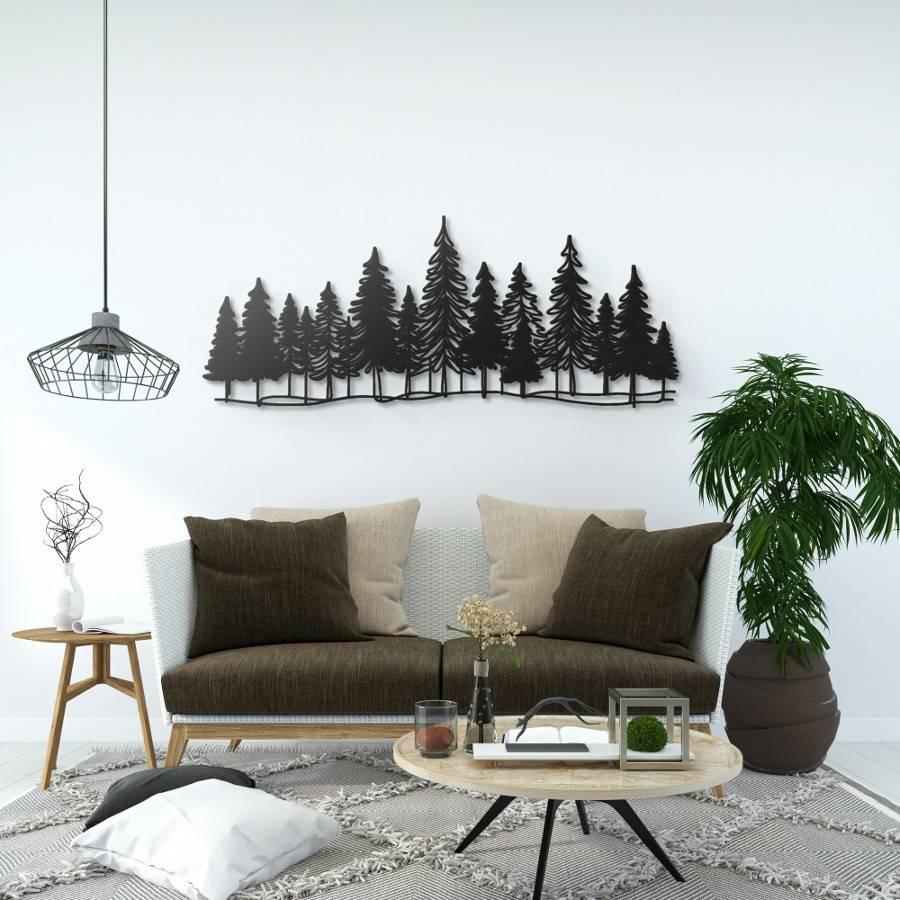 Minimalist Pine Trees in Nature Metal Wall Art | Moonarch Minimalist Wall Art