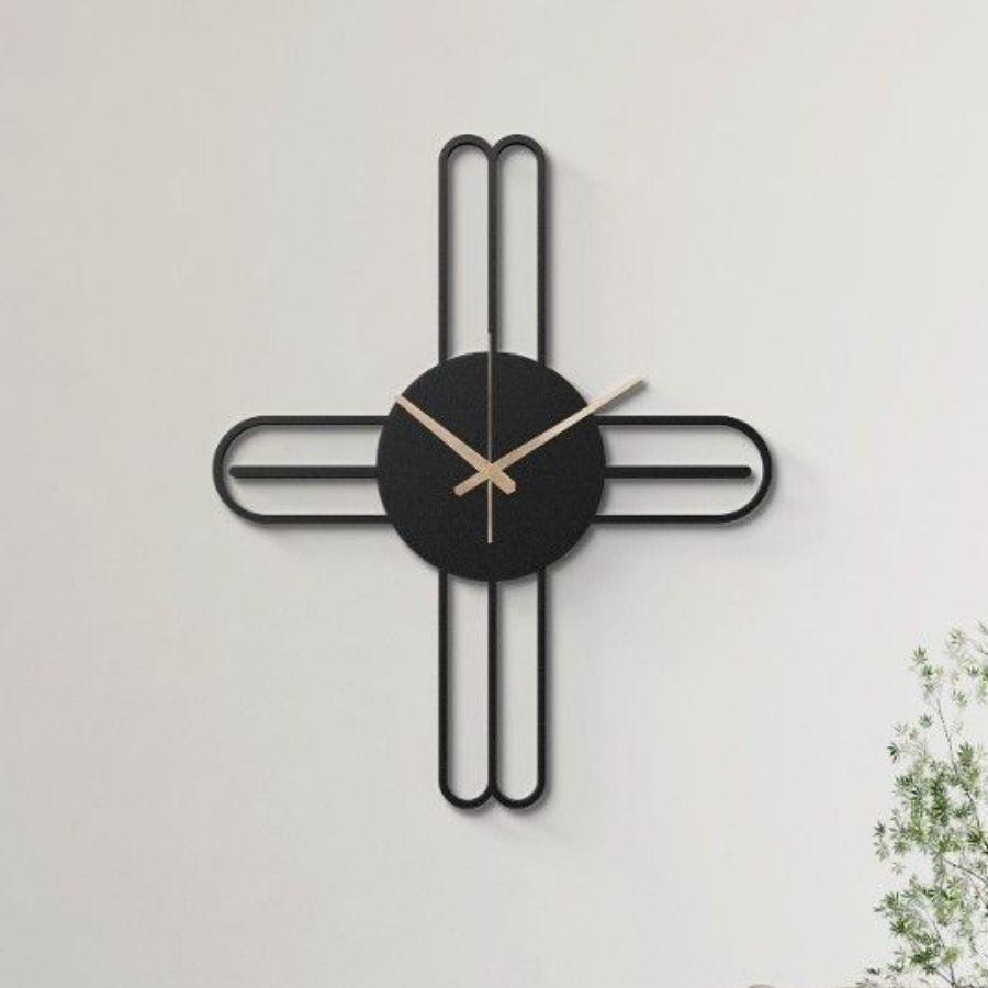 Modern Kitchen Black Metal Wall Clock Decor | Moonarch Metal Wall Clock