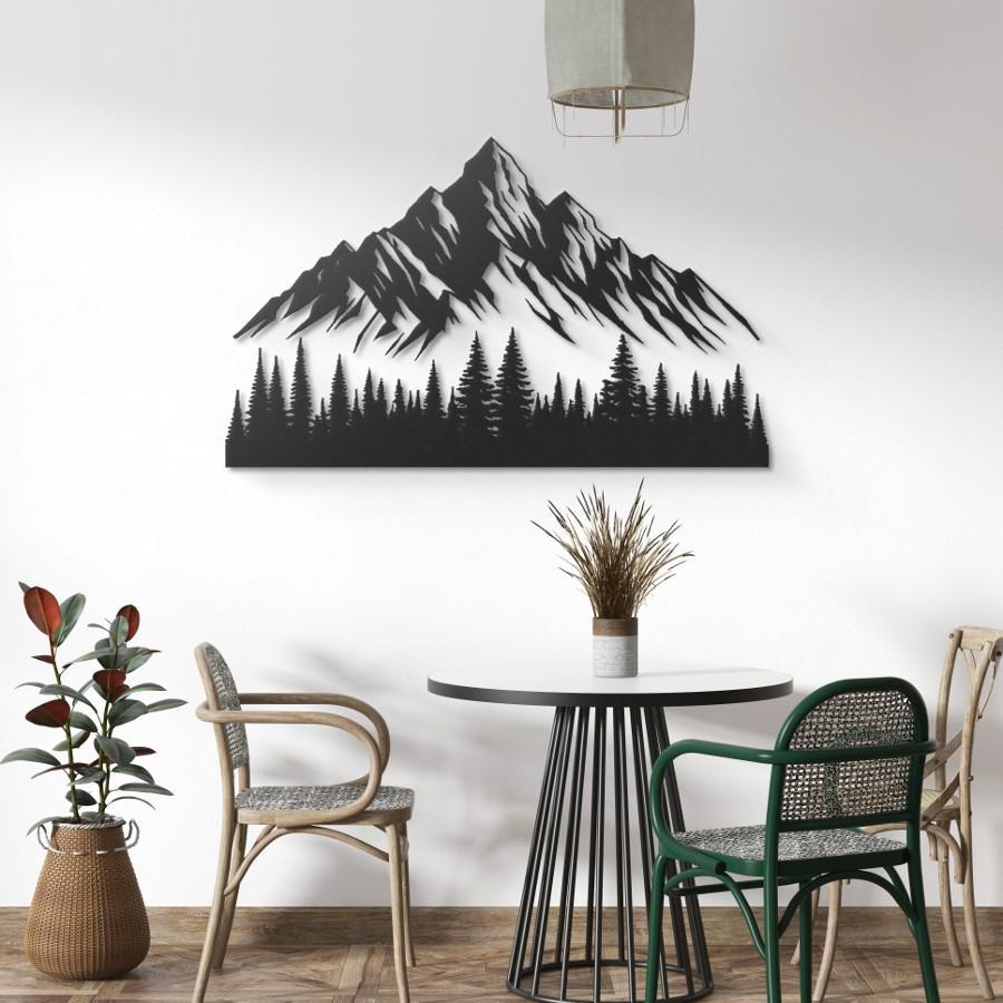 Mountain Forest Metal Wall Art | Moonarch Nature Wall Art