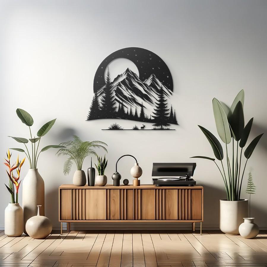 Mountain Nature View Metal Wall Art | Moonarch Nature Wall Art