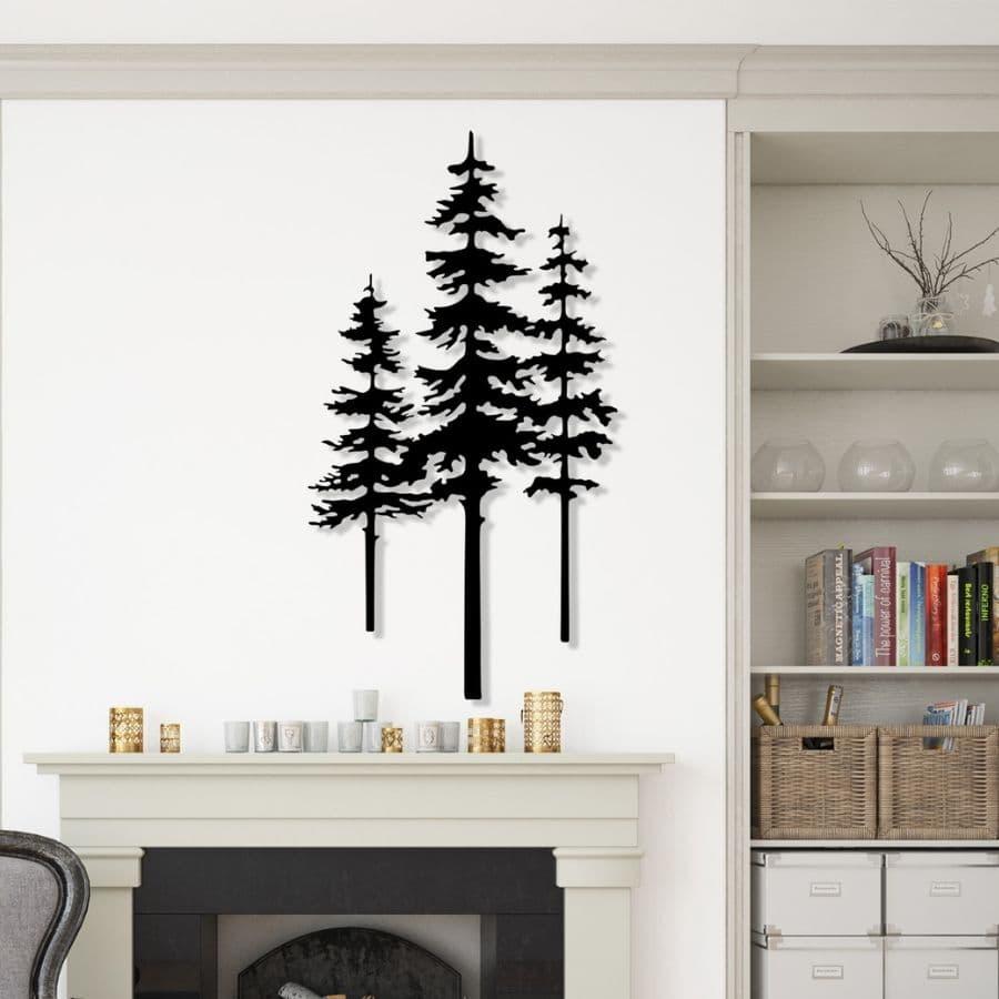 Pine Tree Forest Metal Wall Art | Moonarch Nature Wall Art