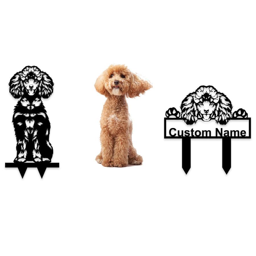 Poodle Custom Metal Dog Portrait | Moonarch Dog Portrait