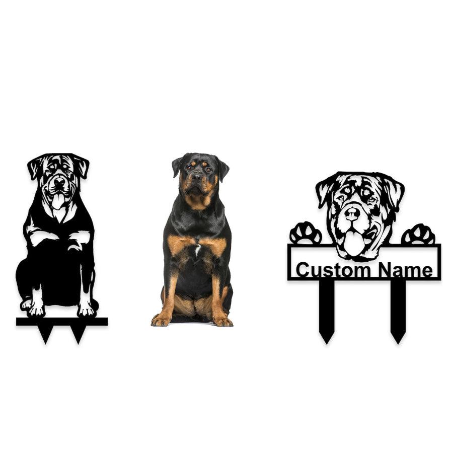 Rottweiler Custom Metal Dog Portrait | Moonarch Dog Portrait