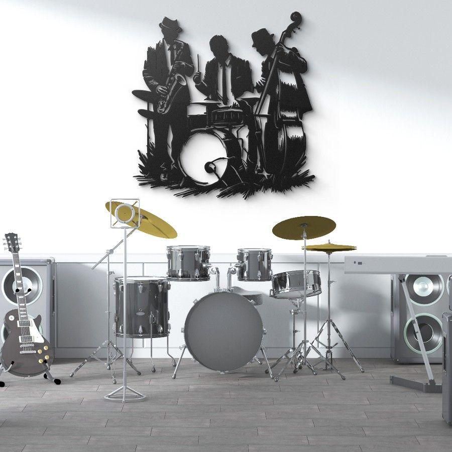 Swing Jazz Club Metal Wall Art Black | Moonarch Music Wall Art