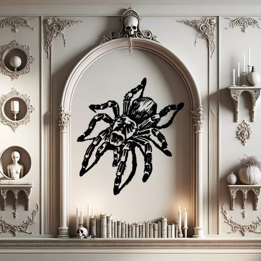 Tarantula Gothic Metal Wall Art Black | Moonarch Gothic Wall Art