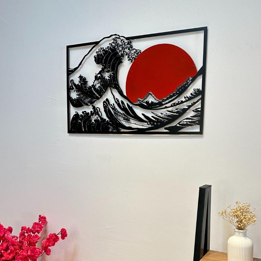 The Great Wave of Kanagawa Metal Wall Art | Moonarch Japanese Wall Art