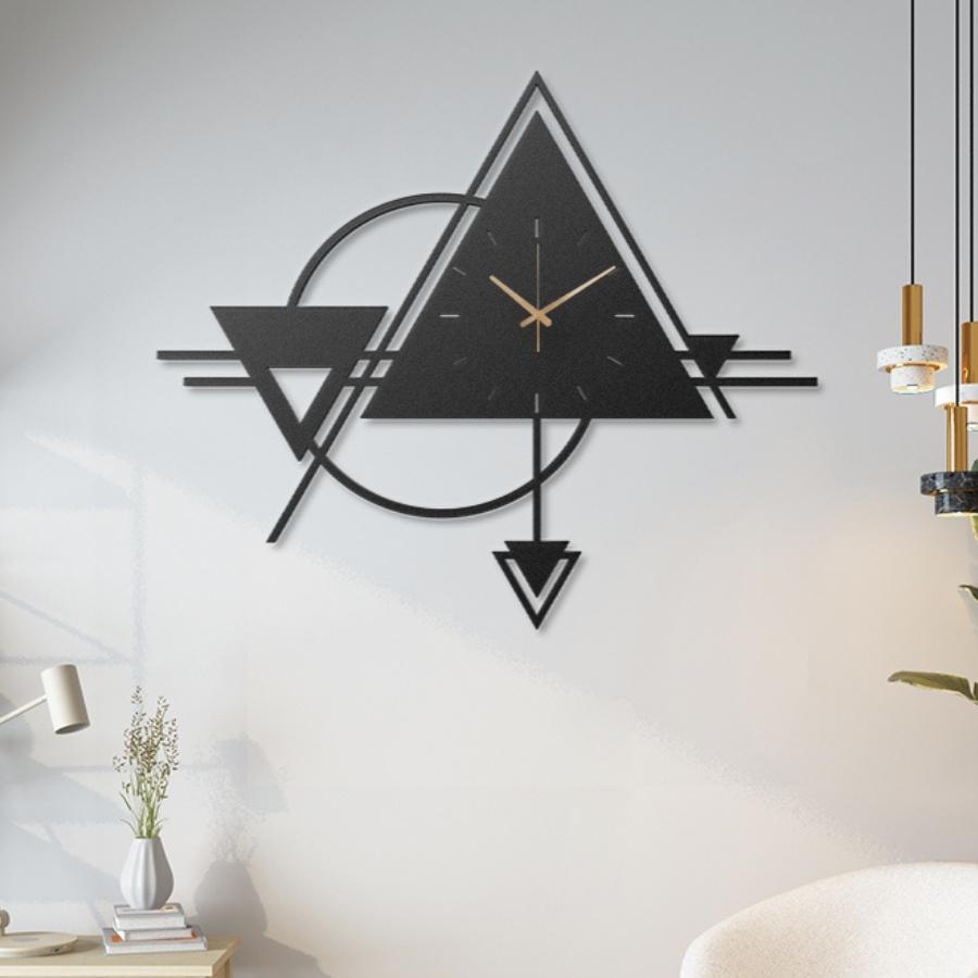 Triangle Shape Metal Wall Clock for Living Room | Moonarch Metal Wall Clock