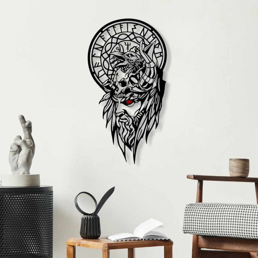 Viking Odin Metal Wall Art Decor | Moonarch Viking Wall Art