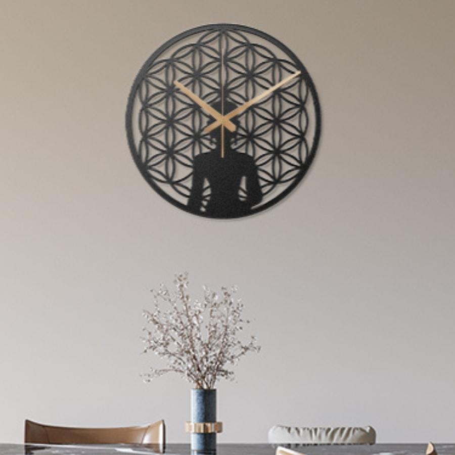 Yoga Designer Metal Wall Clock | Moonarch Metal Wall Clock