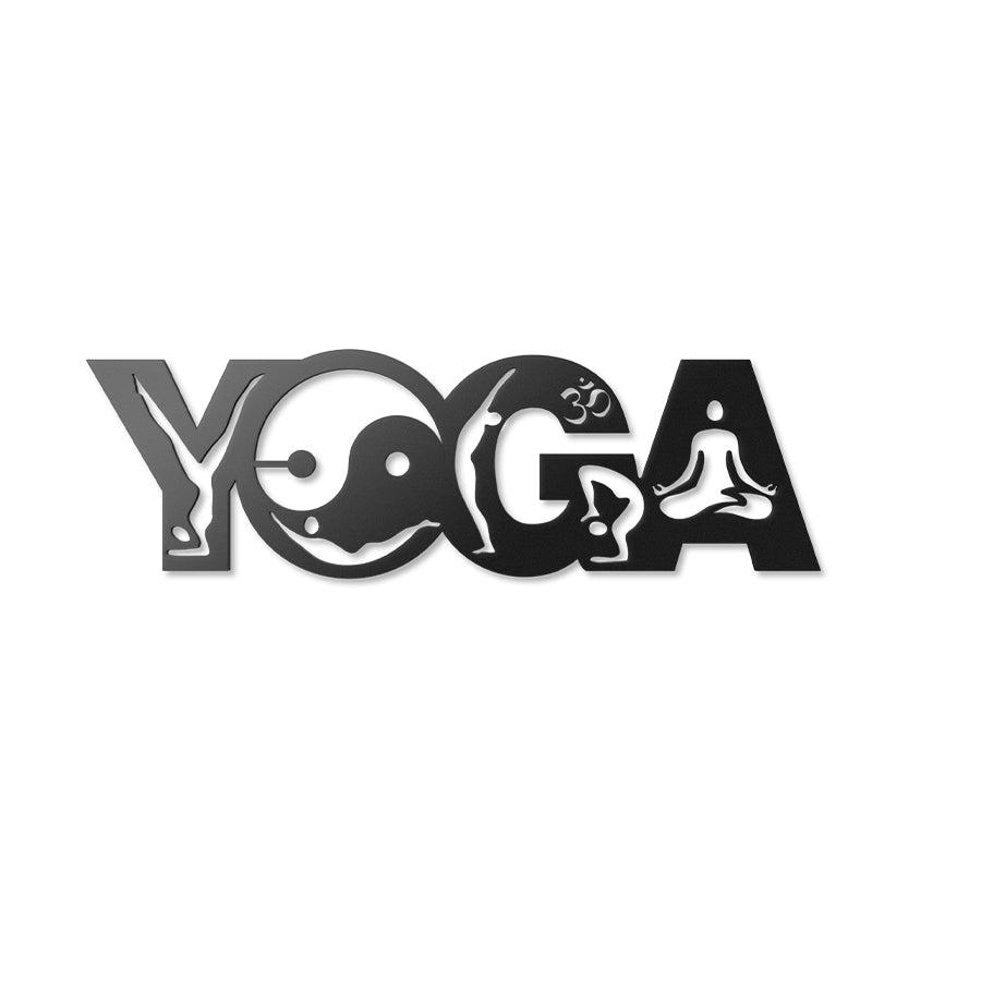 Yoga Metal Wall Art Decor Black | Moonarch Metal Wall Decor