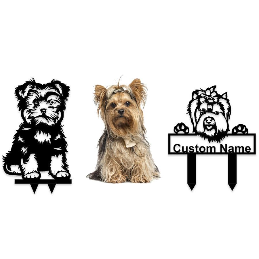 Yorkshire Terrier Custom Metal Dog Portrait | Moonarch Dog Portrait