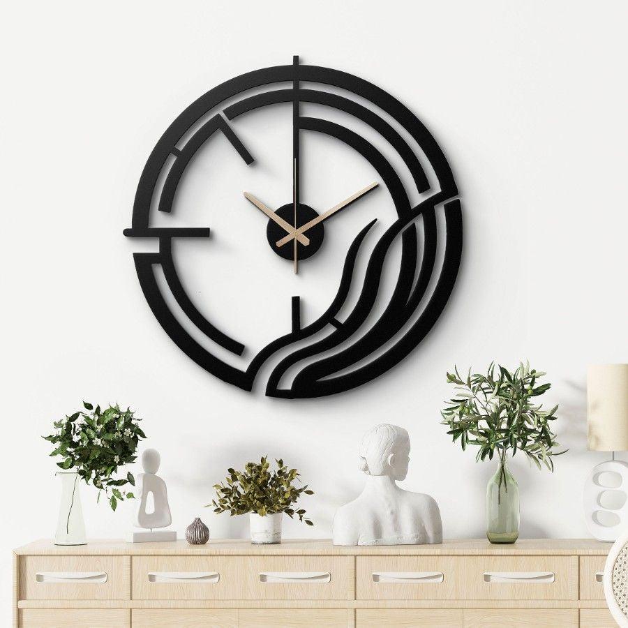 Abstract Line Design Metal Wall Clock | Moonarch Metal Wall Clock