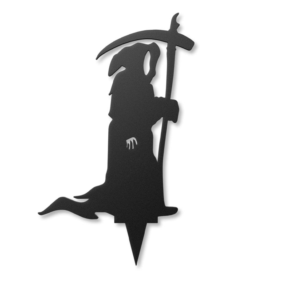 Grim Reaper Metal Yard Art, Halloween Decor Black | Moonarch Halloween Decor