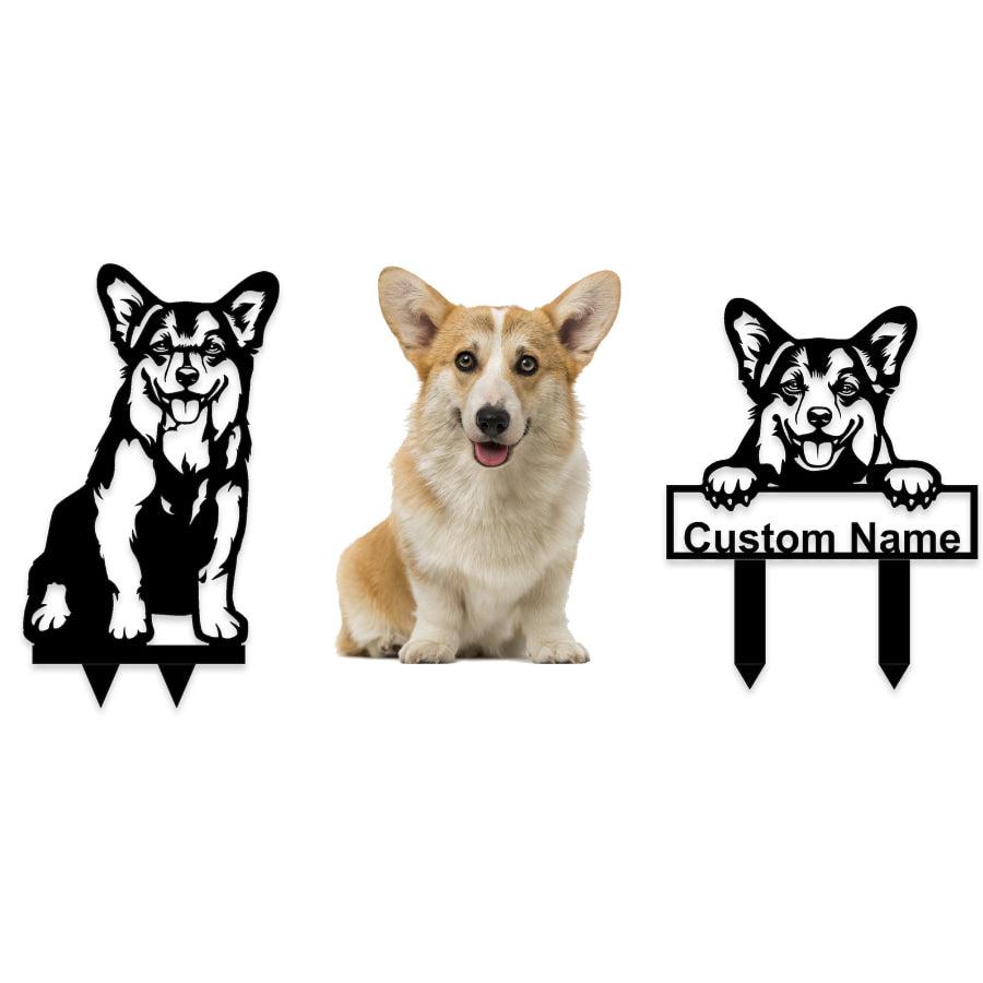 Pembroke Welsh Corgi Custom Metal Dog Portrait | Moonarch Dog Portrait