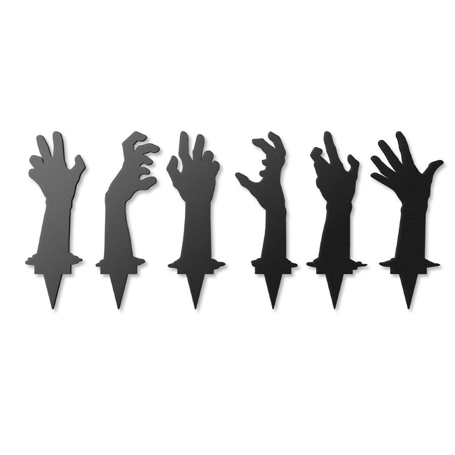 Zombie Hands Metal Yard Art, Halloween Decor Black | Moonarch Halloween Decor